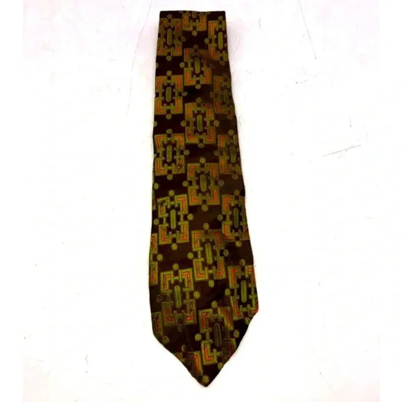 Givenchy Mens Multicolor Abstract Silk Adjustable Pointed Necktie - Picture 4 of 9